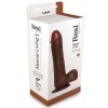 Naturalny wibrator na przyssawce z pilotem brązowy 23 cm